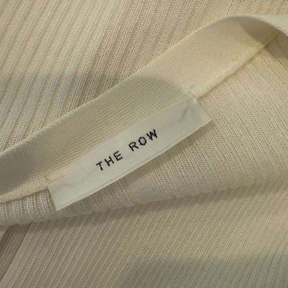 The Row Ivory Ribbed Knit Cardigan - Picture 5 of 6
